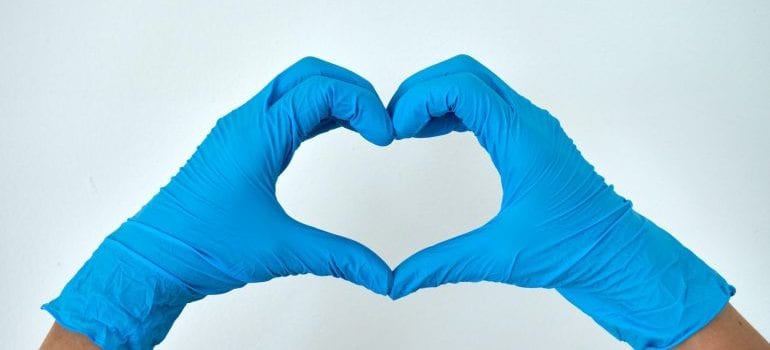 Keep gloves on when moving during coronavirus outbreak