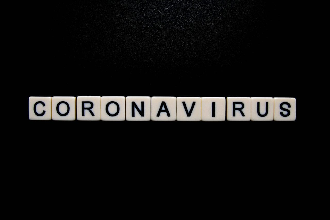 Coronavirus written in cubes
